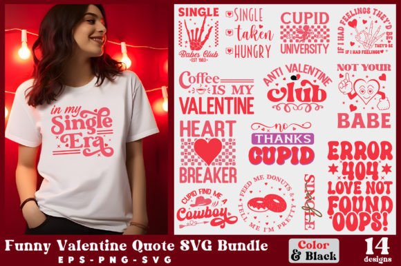 Funny Valentine Quote SVG Bundle for Graphics and Crafts