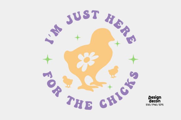 Retro Easter Chick Quote SVG Graphics for Crafts & Content