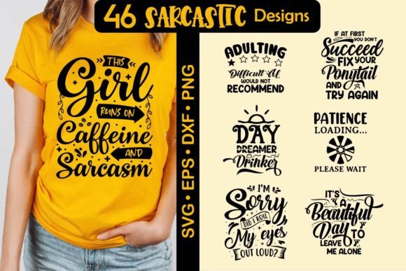 Sarcastic Quote SVG Bundle Funny Sayin Graphics